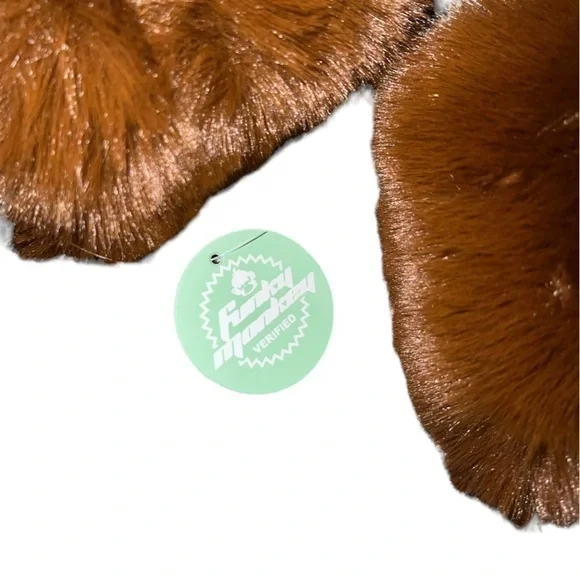 Funky Monkey Fluffy Slippers Slide-On Faux Fur Size 11 NWT - Picture 4 of 5